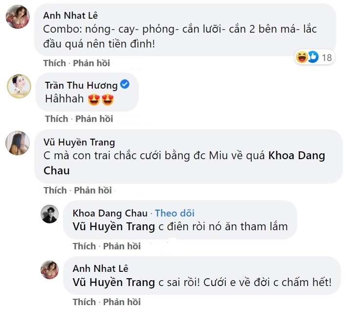 Sao vào bếp miu lê tiền đình sau khi ăn món mình nấu vợ tuấn hưng cũng bình luận - 3