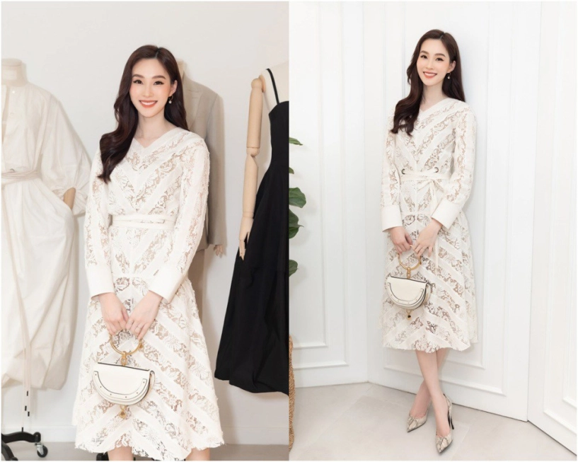 So style mẹ 2 con đặng thu thảo với trước đây vẫn diện đầm trắng nhưng giờ sang chảnh hơn - 10