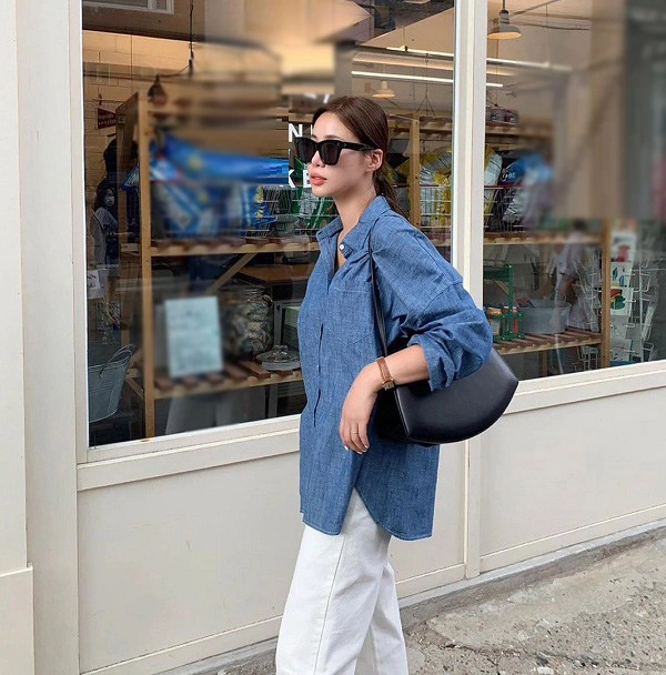 Thời tiết giao mùa chị em lưu 10 công thức diện đồ denim của hội gái hàn là chuẩn xinh - 4