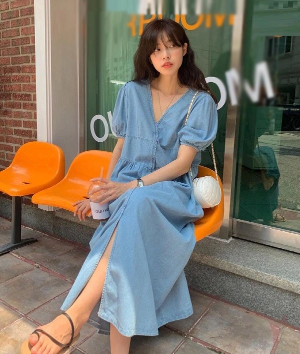 Thời tiết giao mùa chị em lưu 10 công thức diện đồ denim của hội gái hàn là chuẩn xinh - 5