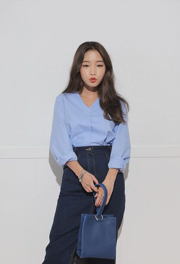 Thời tiết giao mùa chị em lưu 10 công thức diện đồ denim của hội gái hàn là chuẩn xinh - 7