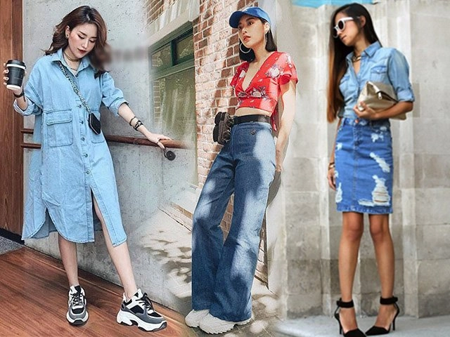 Thời tiết giao mùa chị em lưu 10 công thức diện đồ denim của hội gái hàn là chuẩn xinh - 19