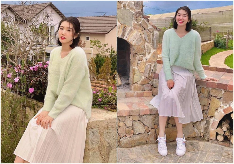 Từngbị chêmặc thảm cỏ thuý ngân nay diện áo xanh lá xinh ngất ngây bóc giá liền phỏng tay - 9