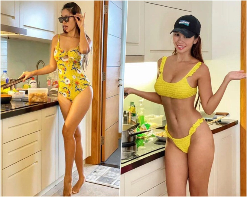 Vào bếp mặc phong phanh việt anh cởi trần khoe cơ bắp quỳnh nga cũng váy áo hững hờ - 5