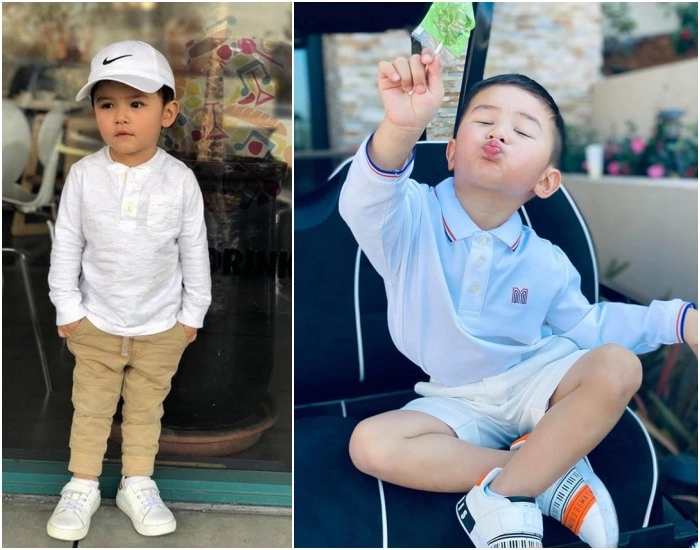 Vbiz có 2 chàng quý tử giàu từ trong trứngcon phạm hương con đan trường lên đồ hệt sếp tổng - 5