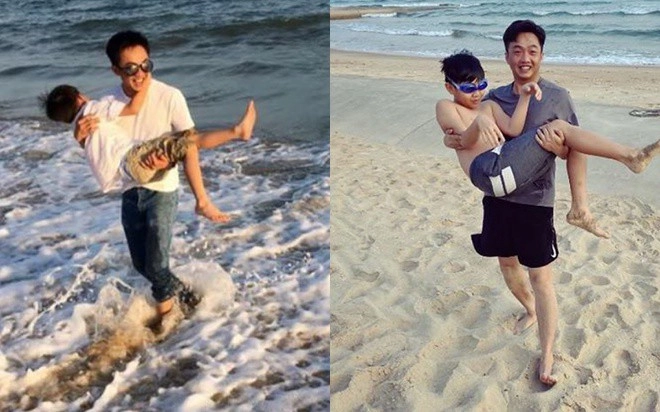 Ảnh cường đôla dắt tay subeo hồi còn bên hồ ngọc hà khoảnh khắc giống với con gái hiện tại - 6