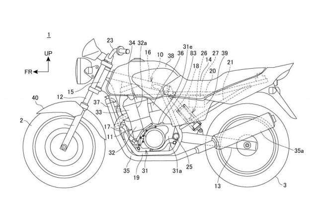 Honda lộ diện thiết kế giảm shock đơn độc đáo dựa trên cb250 - 1