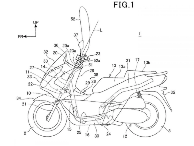 Honda ra mắt bằng sáng chế mới về túi khí air-bag dành cho xe máy - 1