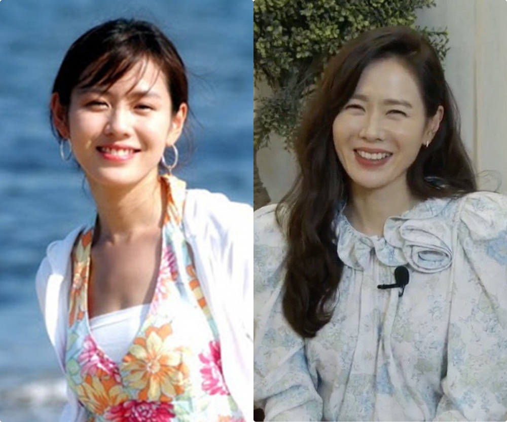 Khi cười lộ đuôi mắt nhăn nhưng lão hóa còn lâu mới chạm tới khuôn ngực của son ye jin - 1
