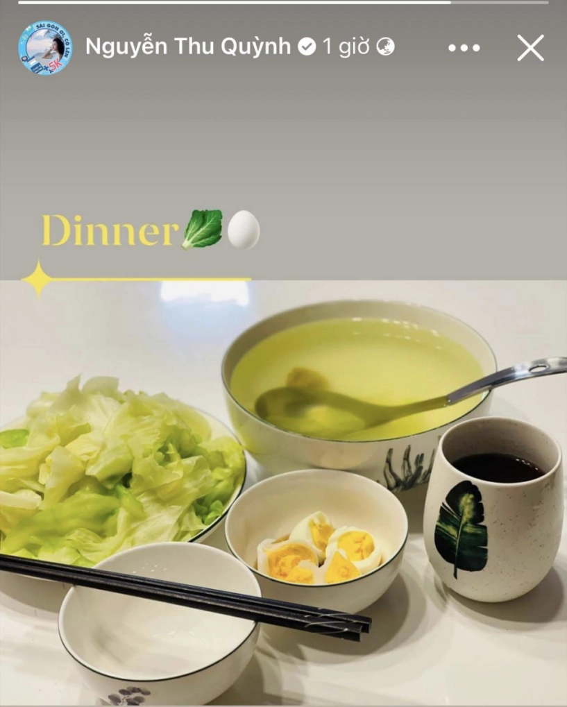 Thu quỳnh khoe bữa tối nghèo nàn dùng loại thực phẩm ăn 1 tuần giảm 5kg - 4