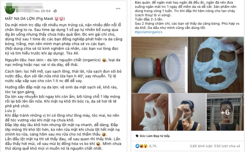 Tranh cãi nảy lửa câu chuyện đắp mặt với bì lợn da có thật sự căng bóng như lời đồn - 1