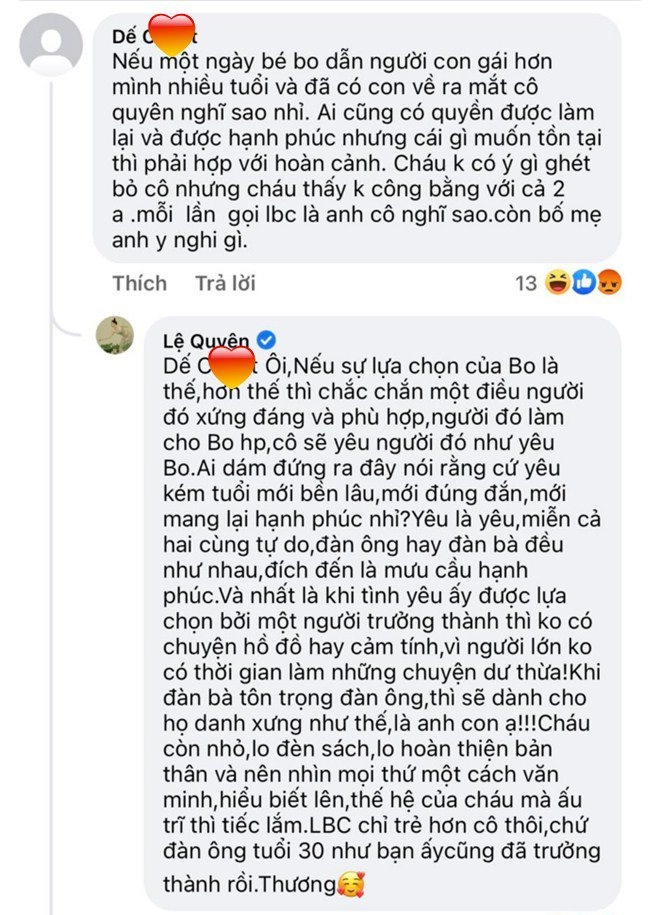 Lệ quyên trả lời gay gắt khi bị hỏi nếu con trai giống lâm bảo châu yêu người hơn tuổi - 4
