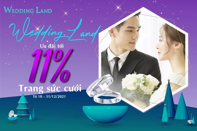 Đặc quyền dành tặng các cặp đôi tháng 12 ưu đãi tới 11 trang sức cưới wedding land - 1