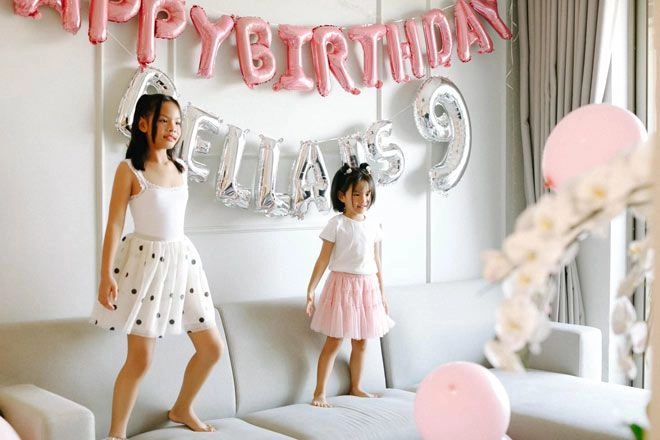 Phạm quỳnh anh quang huylàm sinh nhật cho con sau 3 năm ly hôn cùng chụp ảnh gia đình - 10