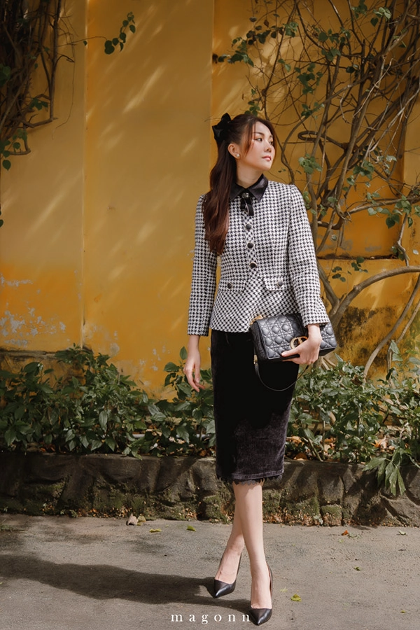 Thanh hằng trẻ trung mùa thu - đông 2021 trong sắc dạ tweed - 5