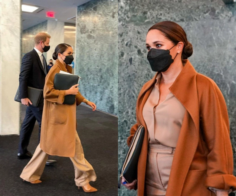 Meghan xuống phố với nguyên set công sở ngắm bình bình nhưng nhìn giá thì choáng - 5