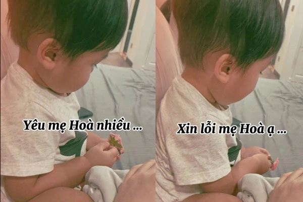 Giữa đêm hòa minzy xin lỗi con trai vì sắp phải đi xa nhiều ngày liền - 10