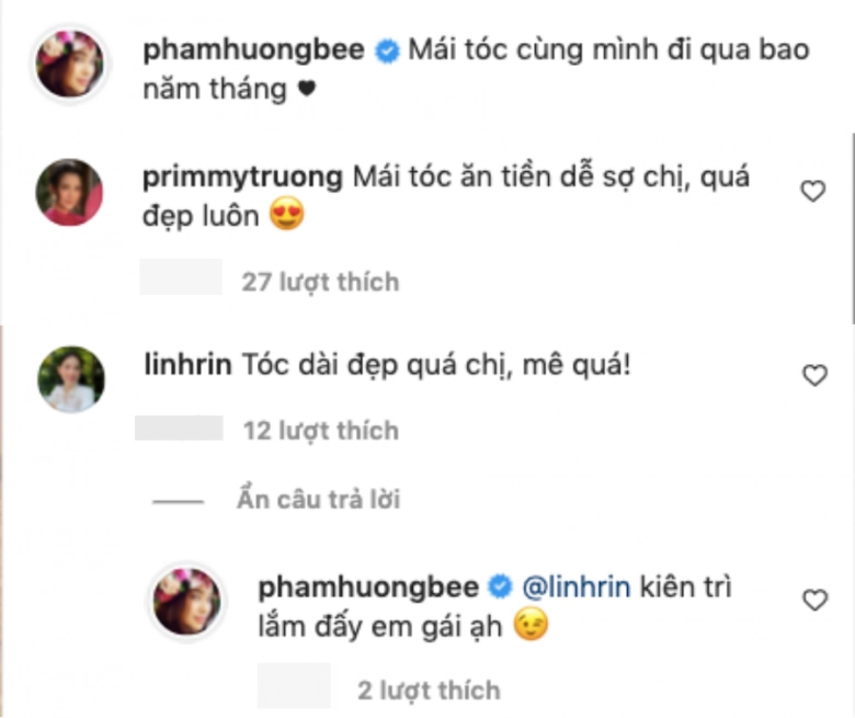 Thay đổi mái tóc nâu dài thướt tha phạm hương sinh xong phá tóc với thuốc tẩy - 5