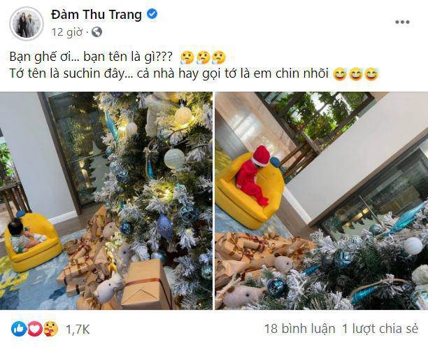 Cường đôla khoe con gái ăn dặm mẹ đàm thu trang liền bình luận thể hiện rất hiểu cháu ngoại - 5