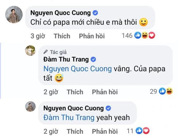 Đàm thu trang nóicon gái xinh điệu giống bố cường đôla vội vàng nhận ngay - 4