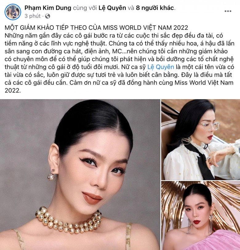 Hot lệ quyên ngồi ghế chấm thi miss world vietnam 2022 dự là chặt chém cả dàn hoa hậu - 1