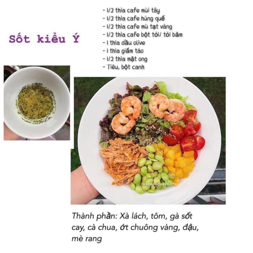 Tuyển tập công thức sốt salad eat clean ít calo ăn đưa miệng mà vẫn đẹp da thon dáng - 11