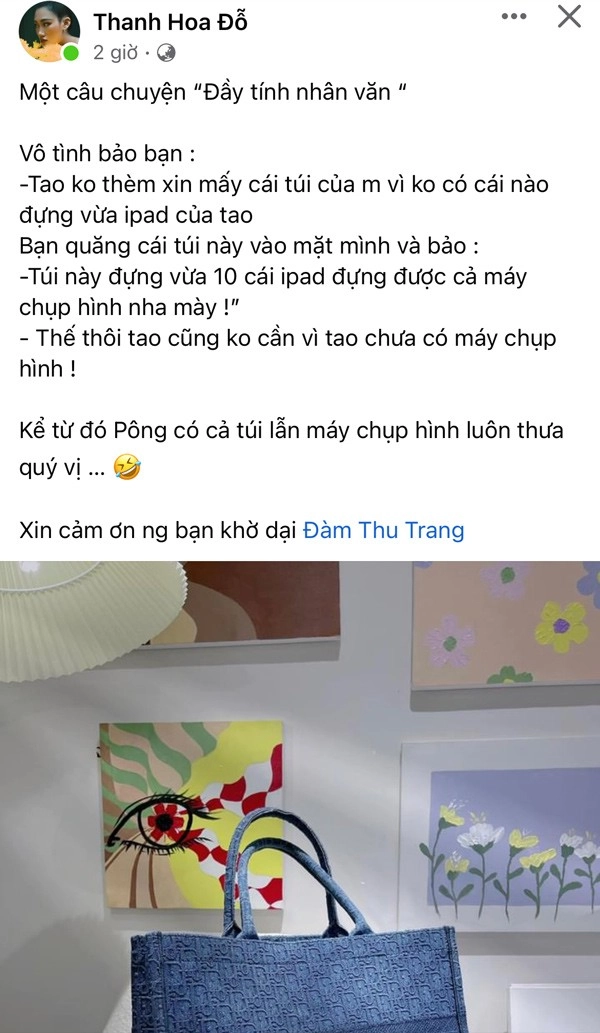 Hào phóng như đàm thu trang tặng bạn chiếc túi hiệu đắt xắt ra miếng - 3