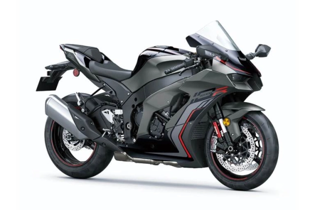 Kawasaki ninja zx-10r 2022 lộ diện phiên bản mới màu xám graphene steel grey - 4