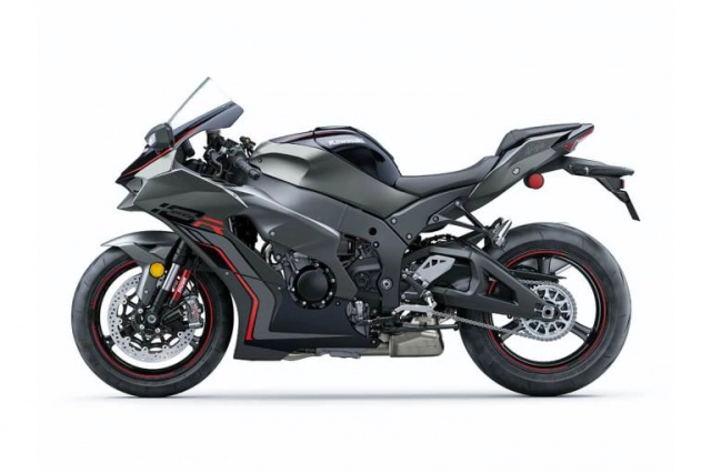 Kawasaki ninja zx-10r 2022 lộ diện phiên bản mới màu xám graphene steel grey - 6