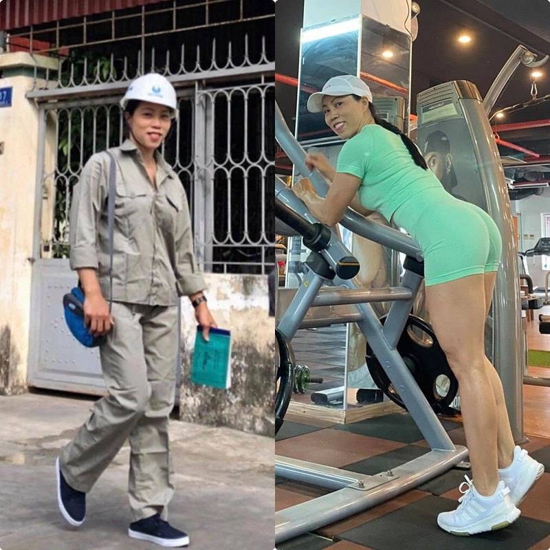 Cô công nhân u45 mê gym là mẹ 2 con dáng đẹp hơn gái trẻ bắp tay to hơn chồng - 1