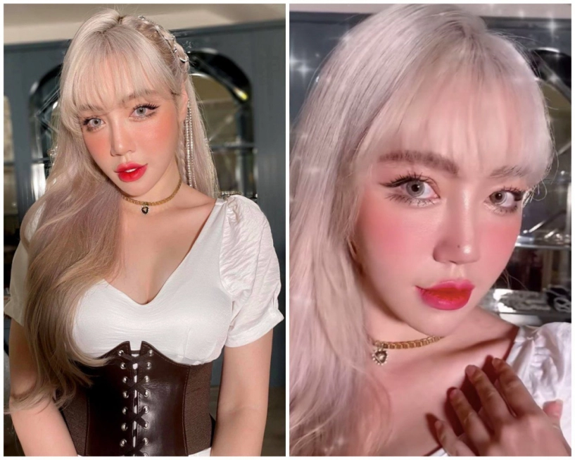Đu trend make-up tiktok mắt mệt mỏi mỹ nhân việt khác lạ nhận không ra - 5