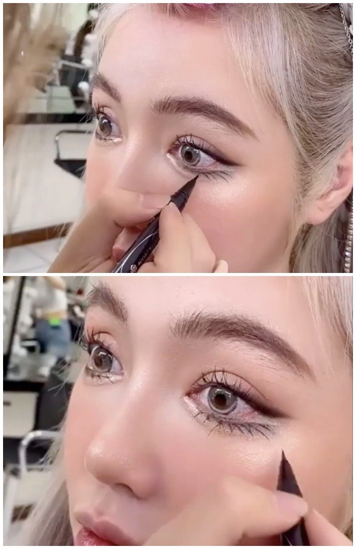 Đu trend make-up tiktok mắt mệt mỏi mỹ nhân việt khác lạ nhận không ra - 13