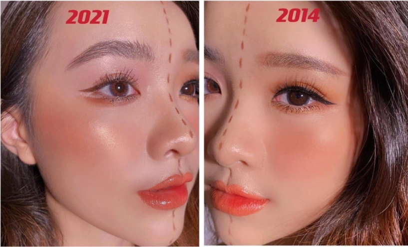 Đu trend make-up tiktok mắt mệt mỏi mỹ nhân việt khác lạ nhận không ra - 14