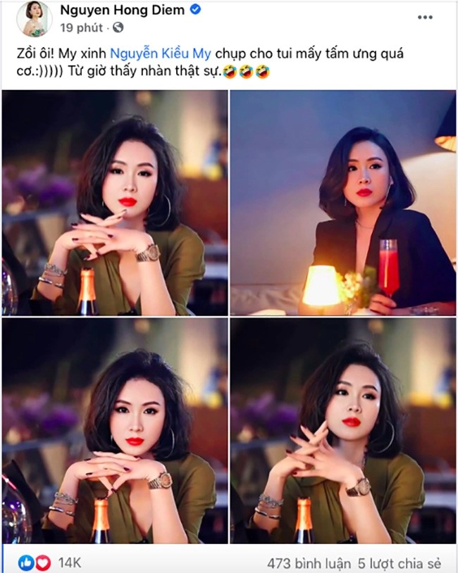 Hiếm hoi hồng diễm hoạ mặt thành bad girl quầy bar sang chảnh hồng đăng liền vào bóc phốt - 1