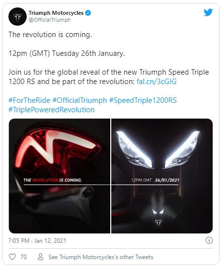 Triumph speed triple 1200 rs rò rỉ thông số trước khi ra mắt vào cuối tháng 1 - 6