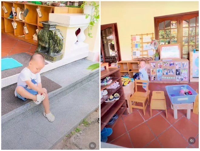 Con hồ ngọc hà đi mẫu giáo 2 tháng đã không còn khóc rất tự lập ở trường - 3