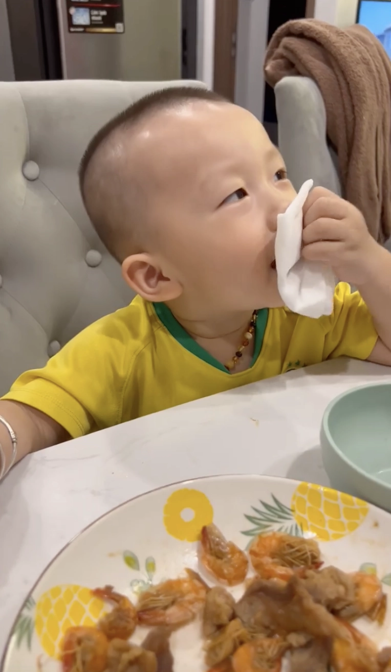 Gà cưng vũ khắc tiệp ở ẩn nuôi con tự hào bé 19 tháng tự ăn bằng đũa siêu đẳng - 3