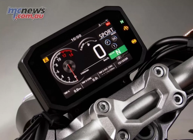 Honda cb1000r 2021 cập nhật kiểu dáng mới và đồng hồ tft mới - 5