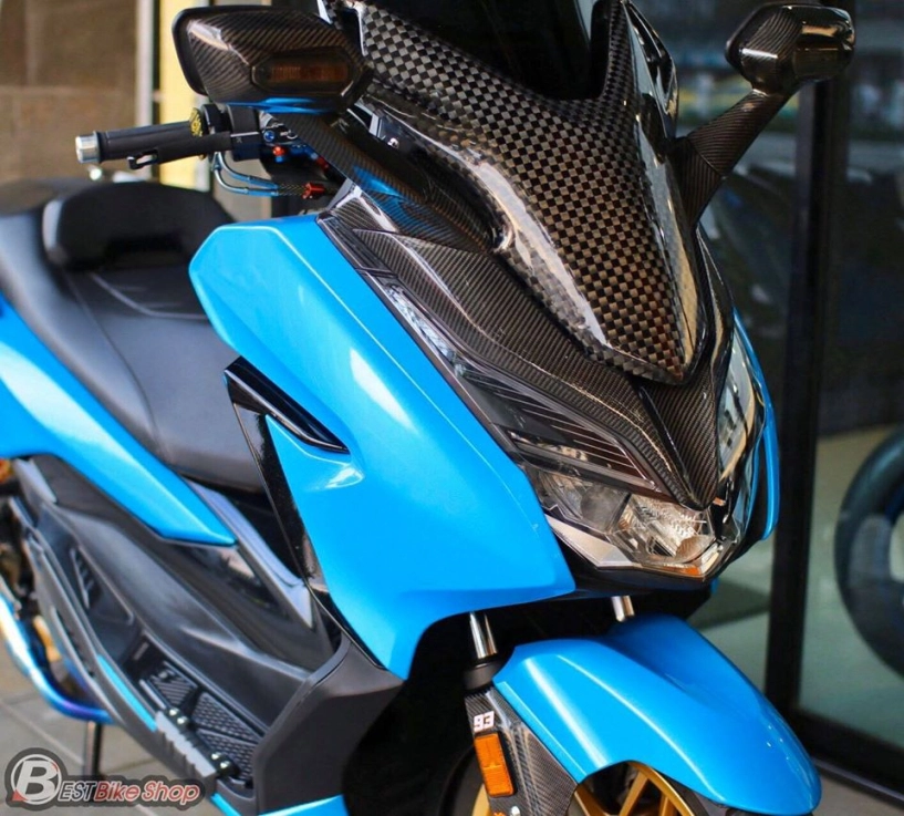 Honda forza300 độ hoành tráng trong tông màu xanh mi nơ - 1