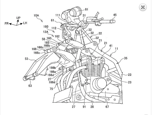 Honda tiết lộ bằng sáng chế hệ thống treo double wishbone cho cb1100 series - 4