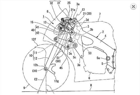 Honda tiết lộ bằng sáng chế hệ thống treo double wishbone cho cb1100 series - 6