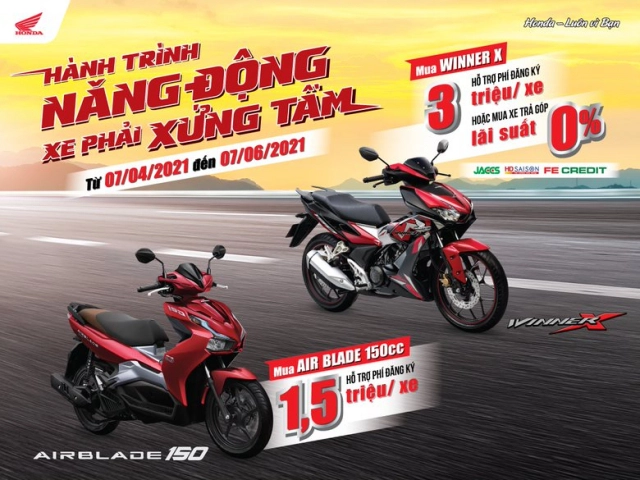 Honda tung ưu đãi hấp dẫn khi mua winner x và air blade 150cc - 1