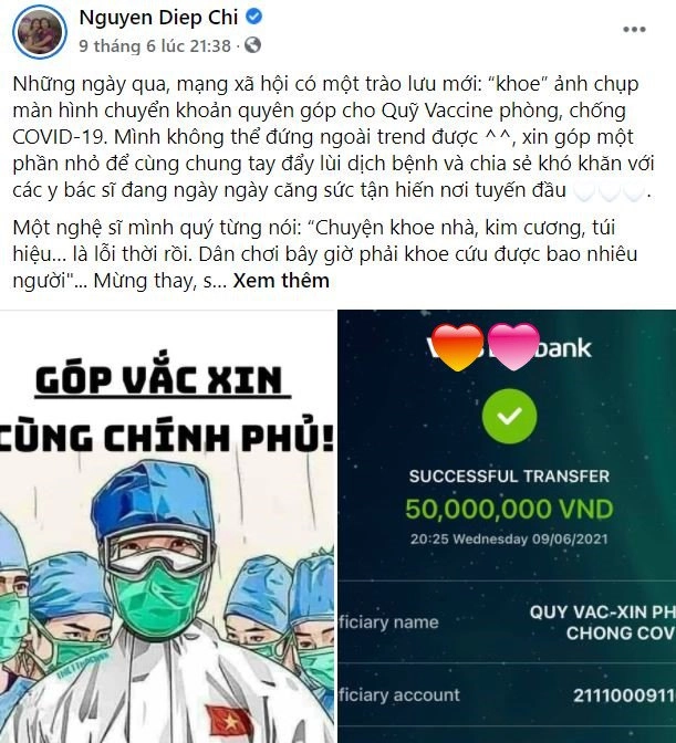 Mc diệp chi vtv ủng hộ quỹ vắc-xin 50 triệu kín tiếng đời tư nhưng có con gái giỏi xinh - 1