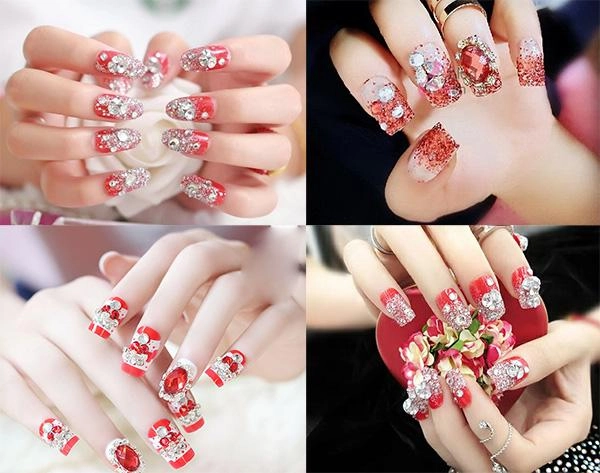 10 kiểu nail xinh đính đá đơn giản sang chảnh quyến rũ mọi ánh nhìn - 1