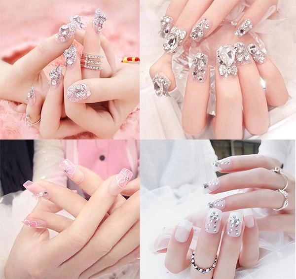 10 kiểu nail xinh đính đá đơn giản sang chảnh quyến rũ mọi ánh nhìn - 8