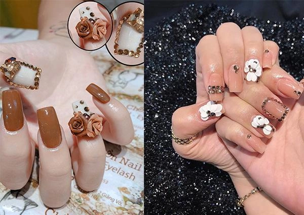 10 kiểu nail xinh đính đá đơn giản sang chảnh quyến rũ mọi ánh nhìn - 10