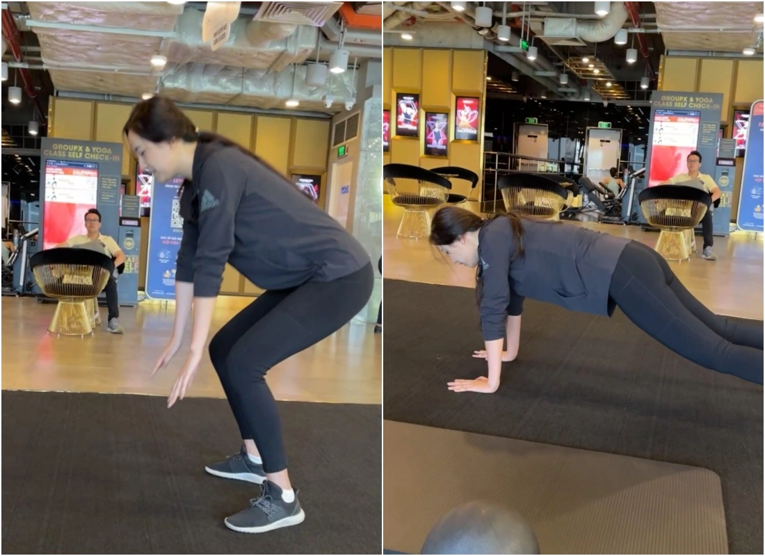 18 tháng mới quay lại phòng gym mai phương thuý mồ hôi nhễ nhại vì 3 bài tập đốt mỡ đỉnh cao - 6