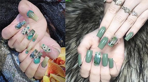 20 mẫu nail màu xanh đẹp nổi bật sang trọng dẫn đầu xu hướng hiện nay - 3