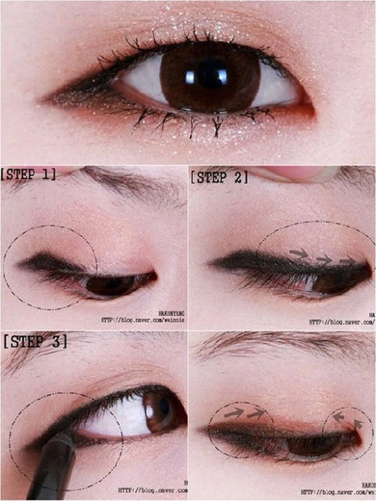 2010 chị em trẩy hội học ngay cách make-up mắt 1 mí biến hình long lanh không cần kích mí - 7