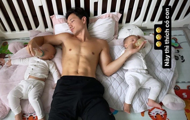 5 ông bố bỉm sữa showbiz việt chăm con quá bá đạo các bé không một tiếng khóc - 3